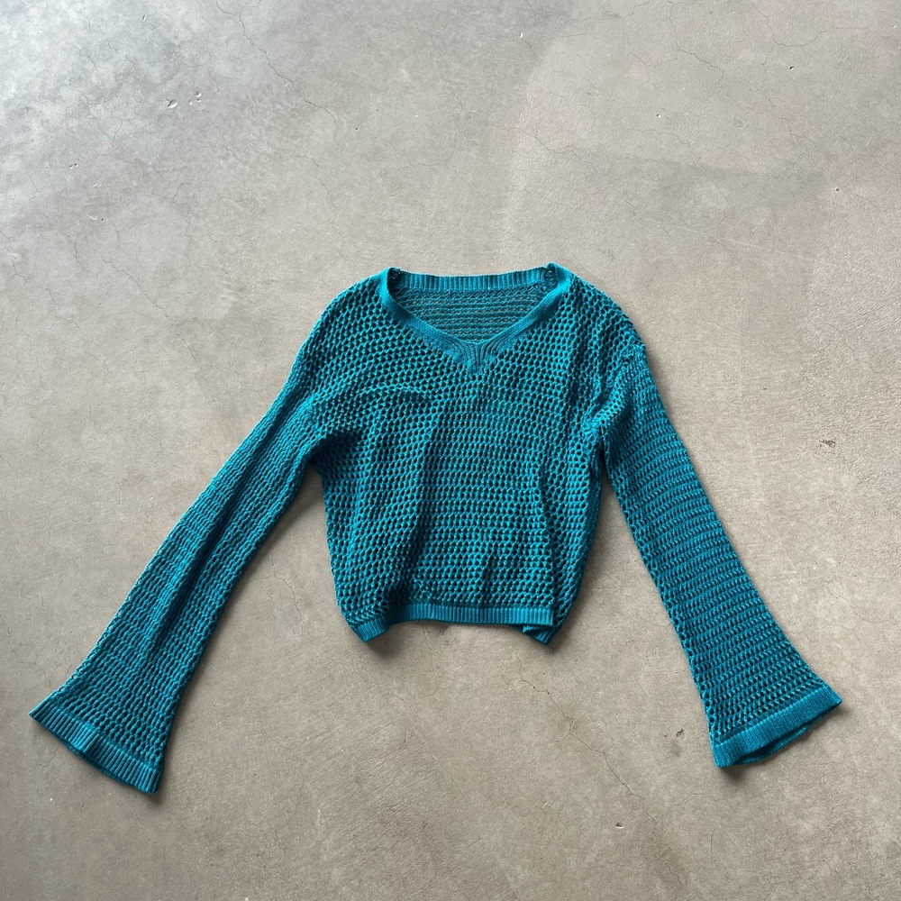 Source Unknown Teal Long Sleeve Top